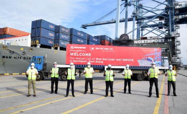 万海航运公司完成了其从马来西亚水域到北港的首航