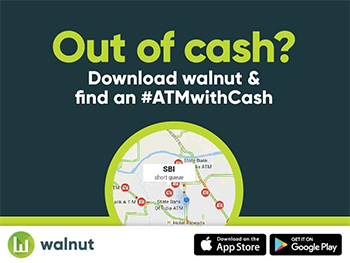 核桃有助于破解现金紧缩;启动功能，以帮助找到您附近的#atmwithcash