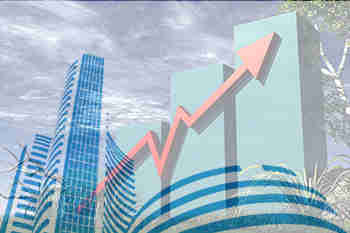 现场股市更新 -  Sensex跳跃超过100点; FMCG，金属增益