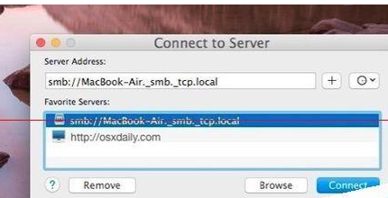 教大家苹果Mac系统怎么添加常用服务器