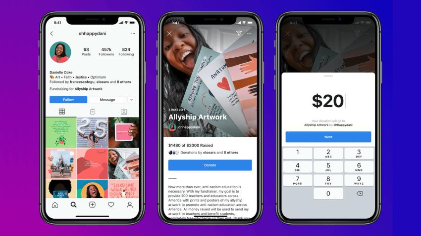 Instagram测试个人筹款活动功能