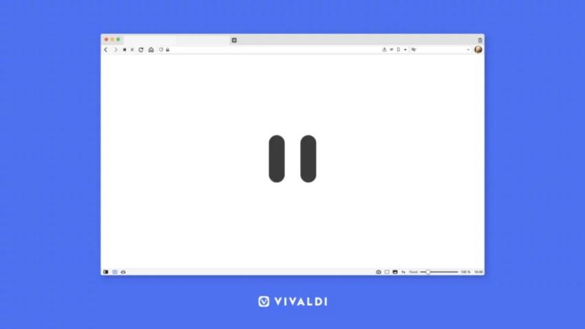 Vivaldi浏览器为Internet添加了一个暂停按钮