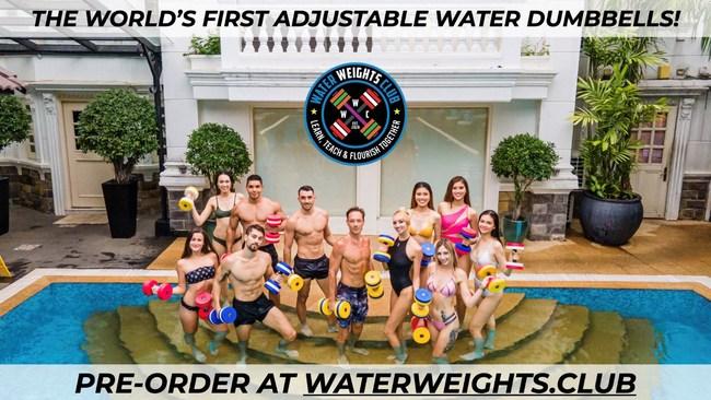 Water Weights Club引入了世界上第一个可调节式水上运动哑铃
