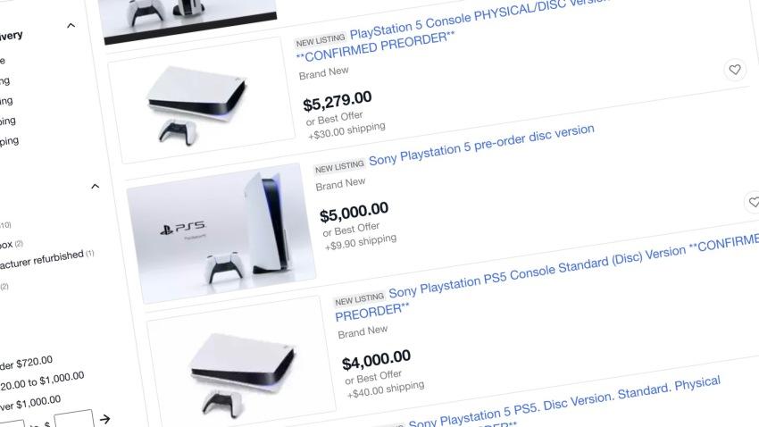 PS5在eBay上以疯狂的价格预购