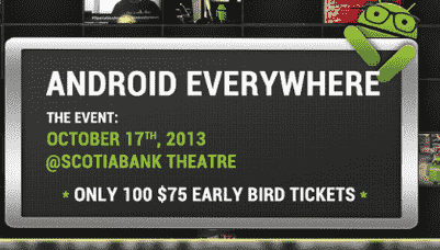 Android活动AndroidTO将于10月17日返回多伦多