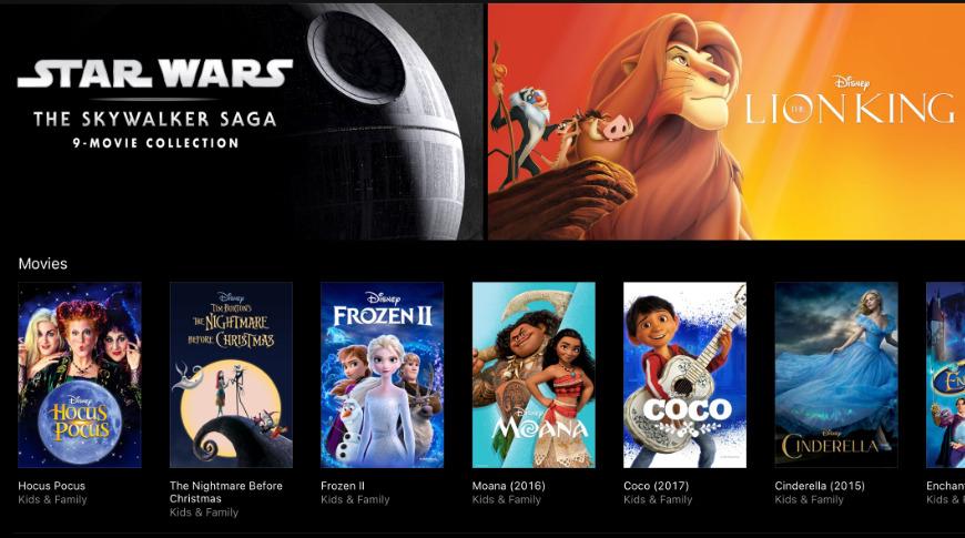 迪士尼电影在iTunes中以4K HDR弹出