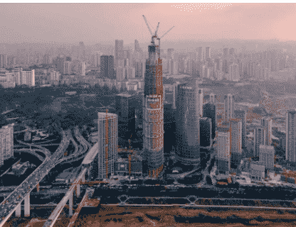 陆海国际中心项目建筑高度成功突破378米 刷新重庆城市天际线