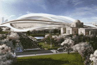 扎哈哈迪德的东京奥林匹克体育场将缩减