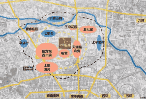 纵观北京的城市版图 一直以来都呈现与环线同轨辐射发展的趋势