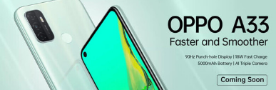 OPPO品牌正式在地区推出了OPPO A33手机