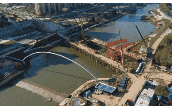 江宁冲沟路北延跨牛首山河桥节点工程最新进展来了