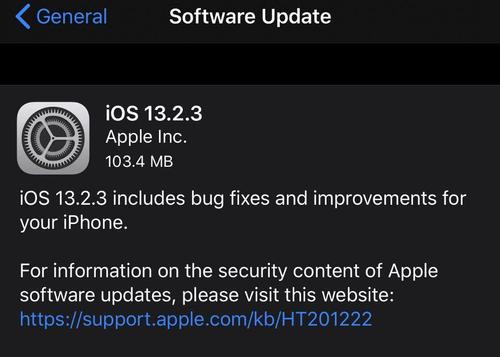科技在线：介绍下苹果停止签署iOS13.2.2将不可降级