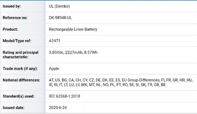 有消息称iPhone 12系列近期有三款新电池通过认证