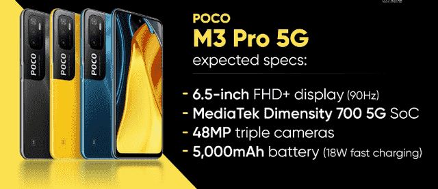 POCO M3 Pro 5G的价格与规格和设计已在拆箱视频中显示