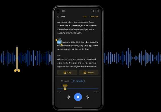 科技推荐：Google的Recorder应用程序将使Pixel用户可以共享或编辑音频片段