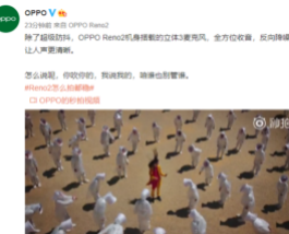 OPPO Reno 2将搭载立体3麦克风来实现全方位的收音