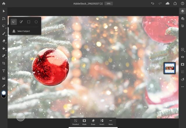 科技推荐：Adobe将承诺的SelectSubject功能带到iPad上的Photoshop中